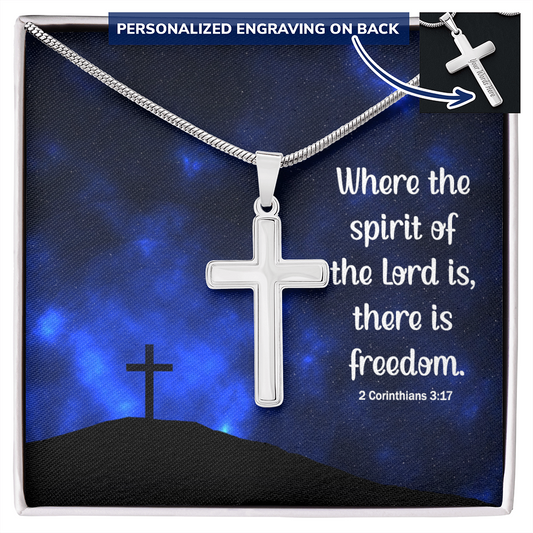 Personalized Cross Necklace With Engraving - Baptism Gift, Gift For Easter, Birthday - Necklace Gift For Son, Daughter, Grandson