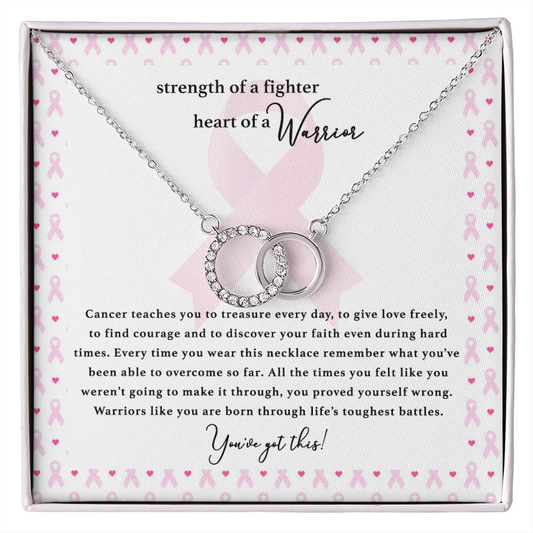 Strength Of A Fighter - Perfect Pair Necklace - Cancer Fighter Gift - Beat Cancer Inspirational Gift