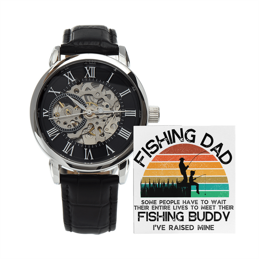 Fishing Buddy Fishing Dad - Father's Day Gift For Him - Mens Watch - Dad Gift From Son