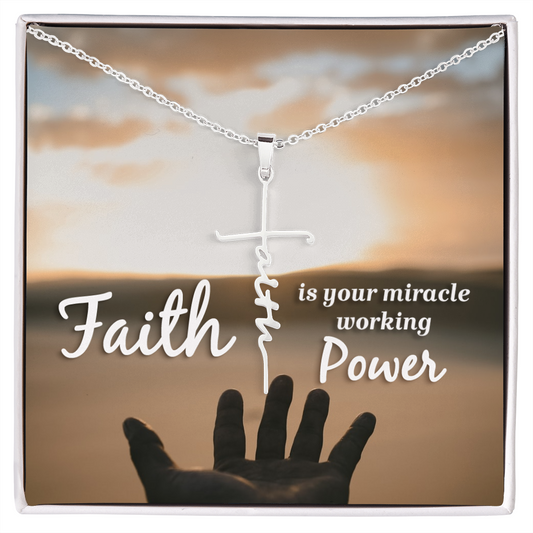 Spiritual Gift - Confirmation Cross Gift, Baptism Gift, First Communion Gift, Religious Gift - Faith Cross Necklace