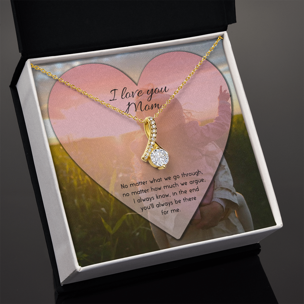 To My Mom - Alluring Beauty Necklace - Gift For Mom - Best Mother's Day Gift, Mom Birthday Gift With Message Card