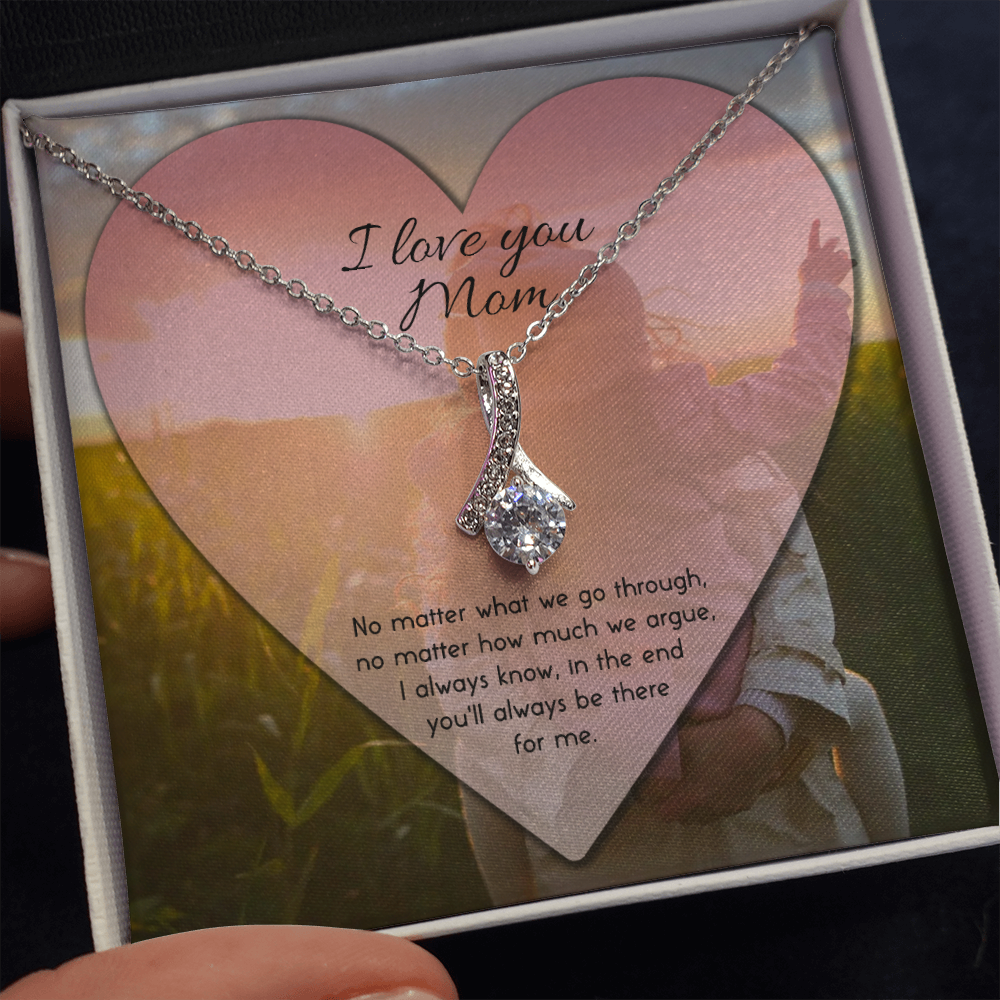 To My Mom - Alluring Beauty Necklace - Gift For Mom - Best Mother's Day Gift, Mom Birthday Gift With Message Card
