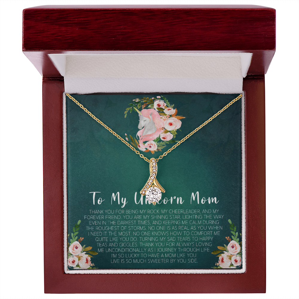 To My Unicorn Mom - Alluring Beauty Necklace For Mother - Best Mother's Day, Birthday Gift For Mom - Gift Ideas For Mom