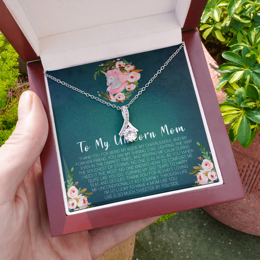 To My Unicorn Mom - Alluring Beauty Necklace For Mother - Best Mother's Day, Birthday Gift For Mom - Gift Ideas For Mom