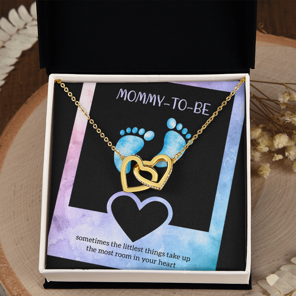 Mother To Be - Interlocked Heart Necklace - Gift For Pregnant Women, Wife, Friend, Sister - Mother's Day Gift