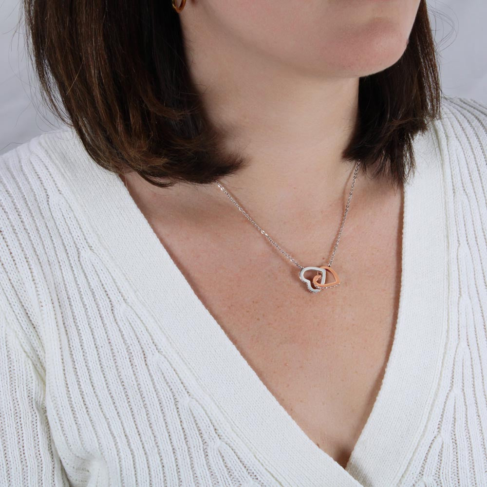 To My Mom - Interlocked Heart Necklace - Gift For Mother - Best Mother's Day Gift - Mom Birthday Gift