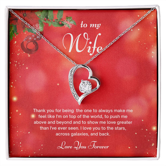 Wife Christmas Necklace Gift - Gift From Husband - Romantic Gift - Forever Love Necklace