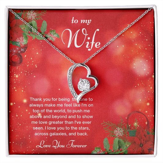 Christmas Gift Necklace For Wife From Husband - Christmas Present For Wife - Forever Love Necklace For Her