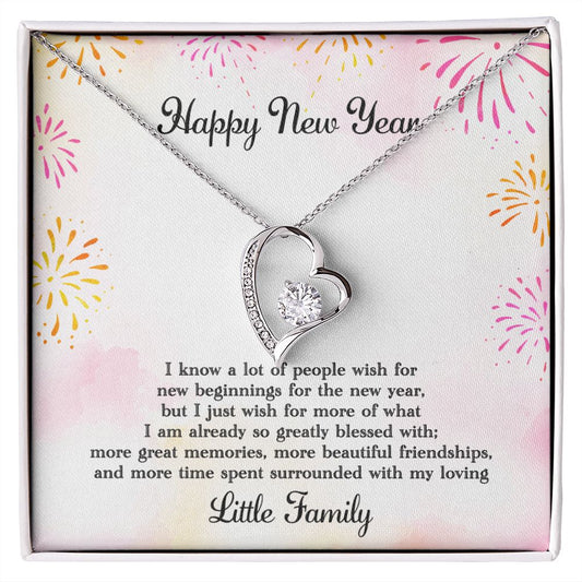 New Year Jewelry With Message Card - Happy New Year Jewelry - Necklace For Wife Daughter Sister - Forever Love Necklace