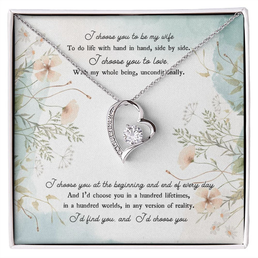 I Choose You - Valentine's Day Gift For Wife - Anniversary Gift For Her - Forever Love Necklace