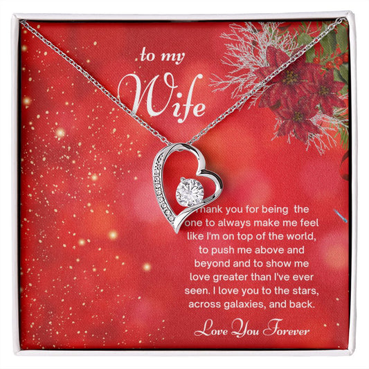 To My Wife Christmas Necklace Gift - Gift For My Love - Jewelry For Christmas - Forever Love Necklace