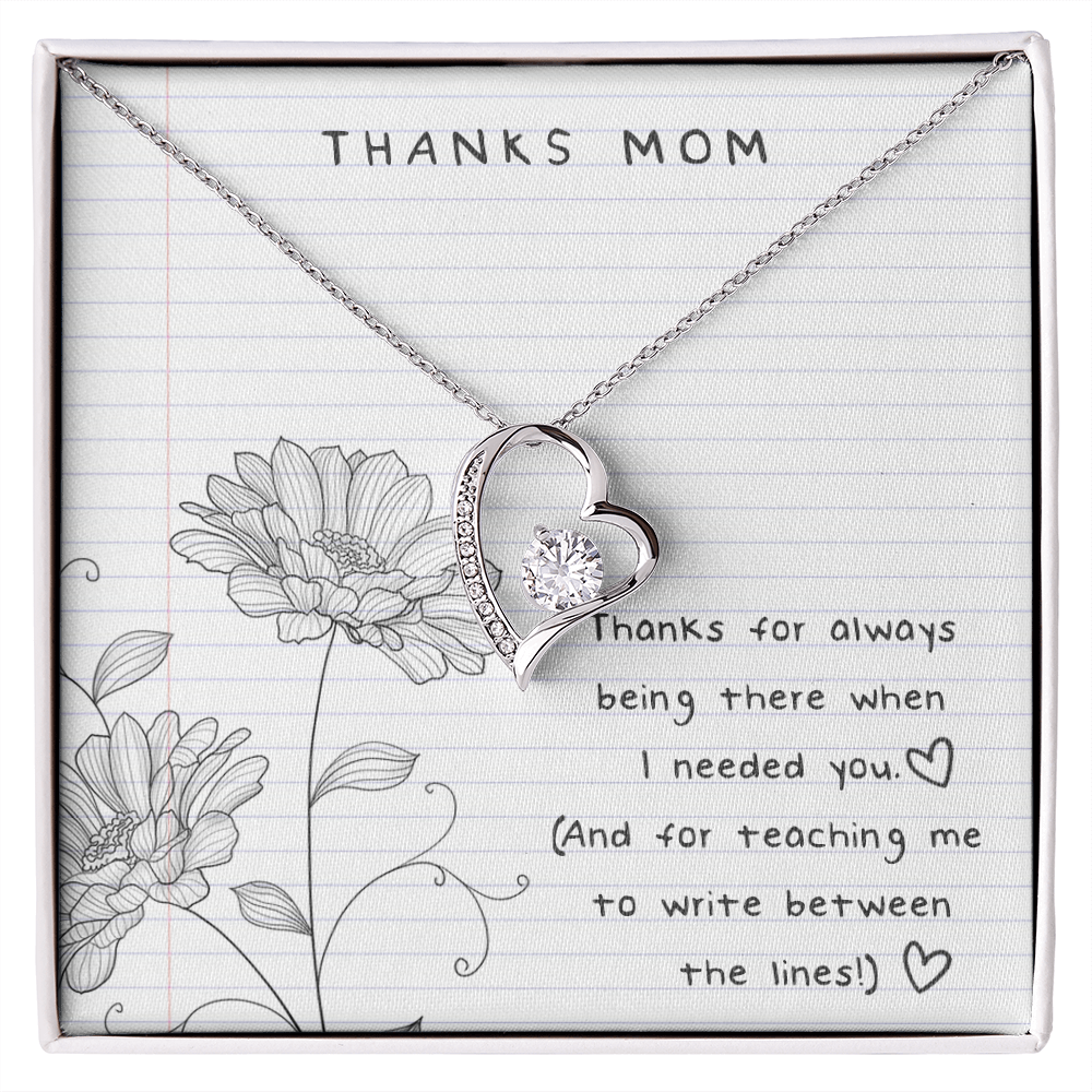 To My Mom - Forever Love Necklace - Best Gift For Mom - Mother's Day Gift, Birthday Gift Message Card