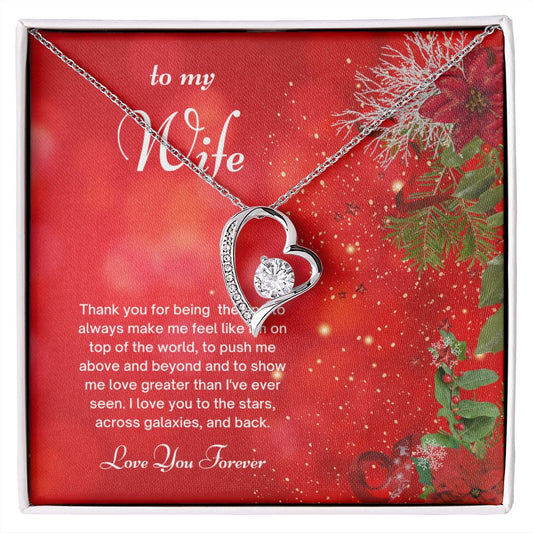 To My Wife Necklace Christmas Gift - Jewelry For Christmas - Forever Love Necklace For Her