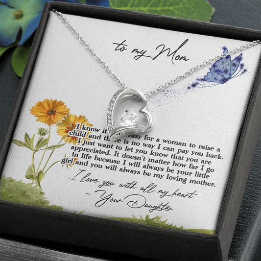 I Love You With All My Heart - My Loving Mother - Forever Love Necklace - To My Mom