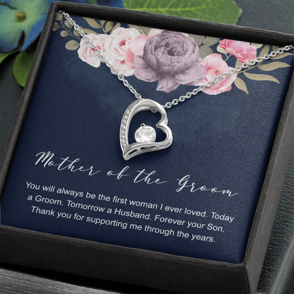 To My Mom - Forever Love Necklace - Gift For Mom - Mother's Day, Birthday Gift Message Card