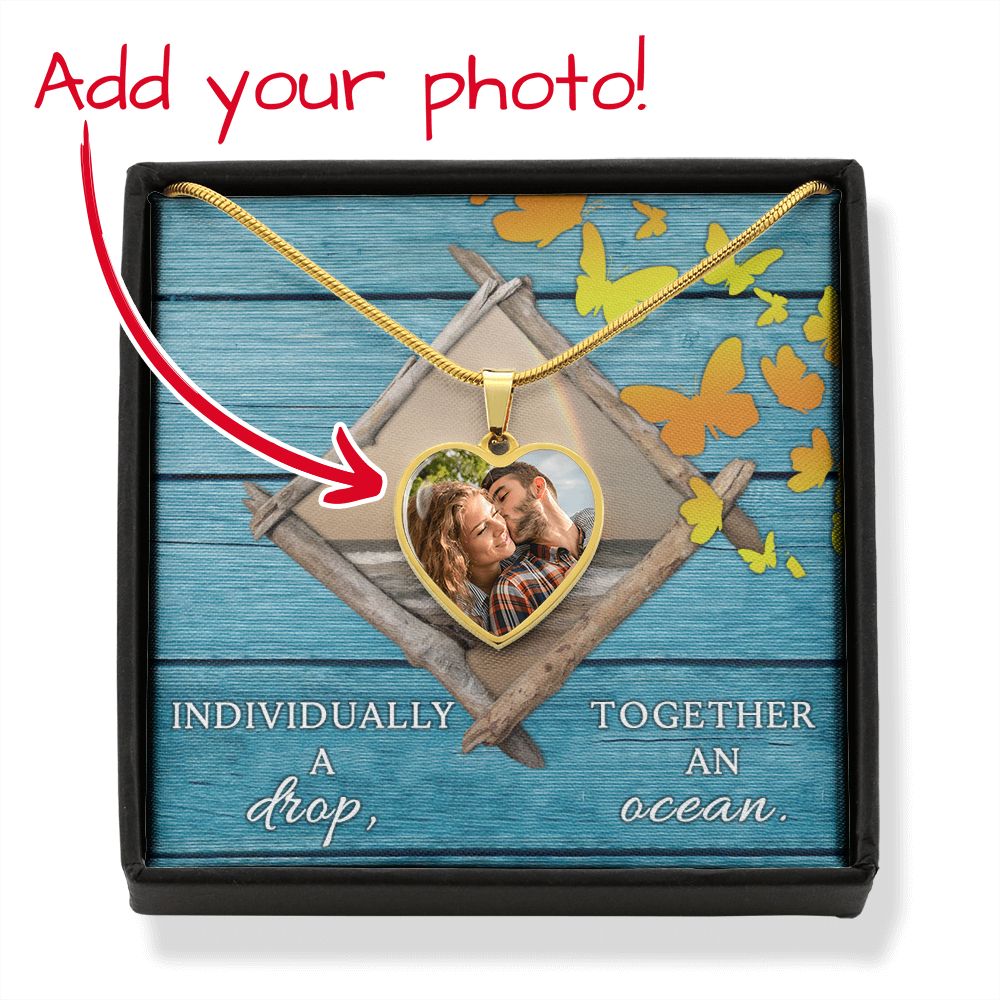 Together An Ocean - Gift For Wife - Customized Pendant Necklace Keepsake Jewelry